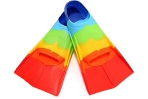 Foyinbet Kids Swim Fins,Short Youth Flippers Swimming Training Fins for Lap Swimming for Children Girls Boys Beginner