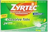 Zyrtec 24 Hour Allergy Dissolve Tablets, Citrus, 10mg, 12 Count