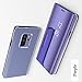 Omorro Smart Case for Galaxy S9 Plus Sleep/Wake Window View Translucent Design Flip Wallet 360 Full Body Built-in Screen Protection Slim Hard Mirror Stand Kickstand Cover for Samsung Galaxy S9 Plus