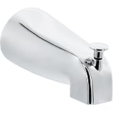 Slip Fit Tub Spout with Pull-Up Diverter for 1/2 in Copper Tube | Chrome, Solid Metal, Slip-on, Smooth Divert for Bathtub and Shower，No Solder Install, Screw on to Tight, Bathroom upgrades