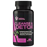 Vital Acai Cleanse & Detox Toxin Flush: Best Clean Colon, Liver & Kidney Daily Herbal Cleanser - Natural Supplements for Weight Loss - Premium Pure Colonic, Bowel and Intestinal Cleansing: 60 Caps