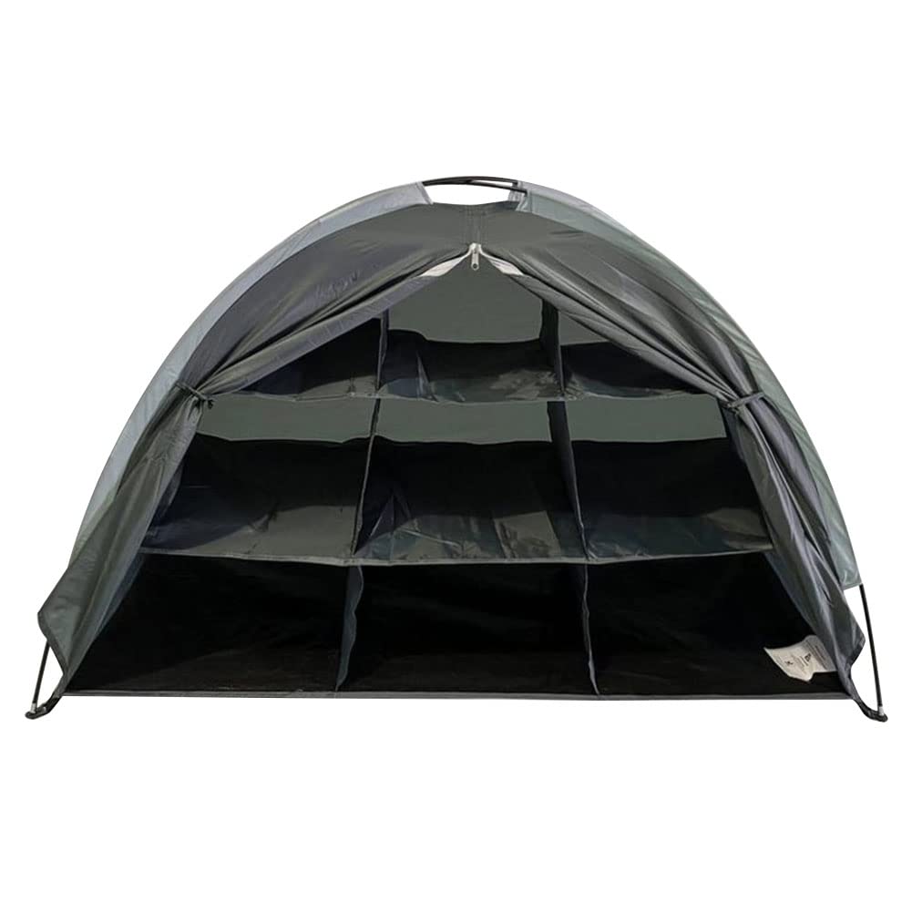 Outdoor waterproof organization storage cabinet portable storage tent foldable 9-shelf shoe rack garden lawn courtyard storage tool shed Camping Gear&Accessories
