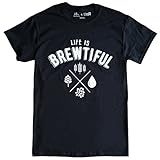 10oz Apparel Men's Life is Brewtiful mens Beer T-shirt