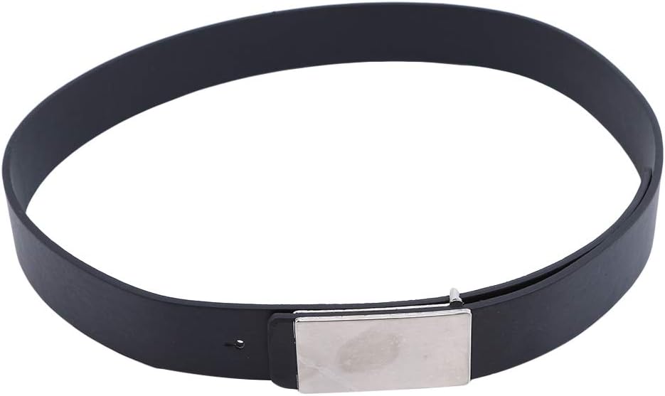 TraveT Men’s Leather Belt, Flat Strap Plaque Buckle Ratchet Belt Great for Jeans,Casual,Cowboy & Work Wear,Black