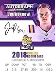 JOE BURROW 2018 AUTOGRAPH EXPRESS Facsimile COLLEGE ROOKIE Football CARD - LSU TIGERS!