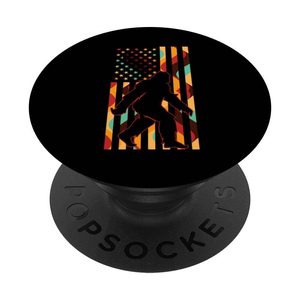 Bigfoot Tie dye American Flag bigfoot bigfoots PopSockets Swappable PopGrip