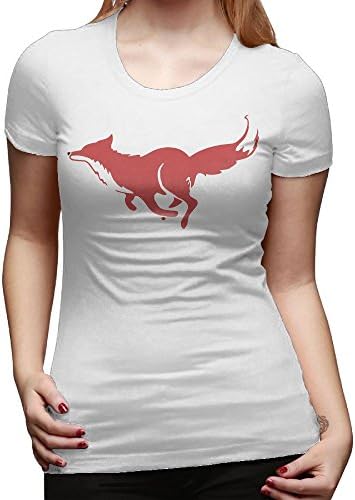 Women's Summer Fashion Fox Clipart Casual Floral Print Cute Contracted Tops Short Sleeve T-Shirt