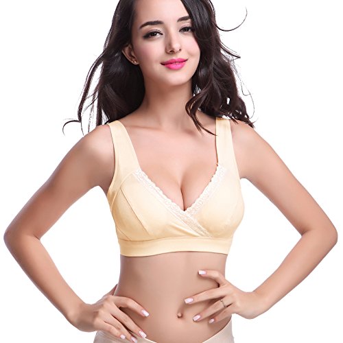 iLoveSIA Womens Nursing Maternity Bra Nude US Size XL Fit 38BC