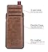 iPhone 8 Plus / iPhone 7 Plus Wallet Leather Case for Men, 3 Hidden Credit Card Holder / ID Slots & Money Pocket - Brown