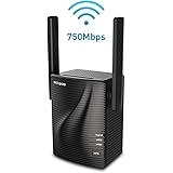 WiFi Extender- WiFi Range Extender Up to 750Mbps, WiFi Signal Booster, 2.4 & 5GHz Dual Band WiFi Repeater with Access Ethernet Port, 360° Full Coverage, Easy Set-Up. (750Mbps)