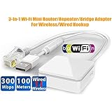 3-in-1 Wireless Router + Wi-Fi Repeater + Wi-Fi to Ethernet Bridge Adapter