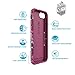 Speck 79990-5755 Presidio Inked Cell Phone Case for iPhone 7 - FlowerEtch Pink Metallic/Magenta