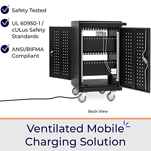 Line Leader 30 Unit Mobile Charging Cart with Locking UL