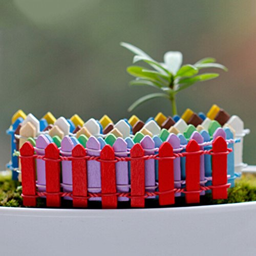 VT BigHome Retail 10 colors fence miniatures fencing fairy garden gnome moss terrariums resin crafts decorations for home and garden kawaii