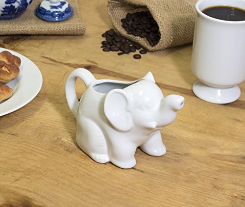 2 HIC+Elephant+Creamer+Porcelain+9+Ounces