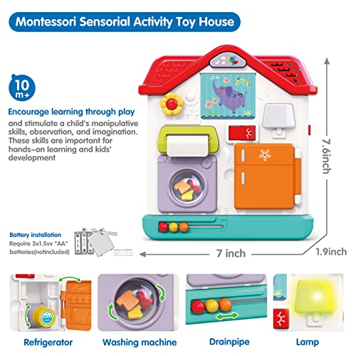 YOSICIL Musical Baby House Toys, 10 Months and Up Baby Sensory