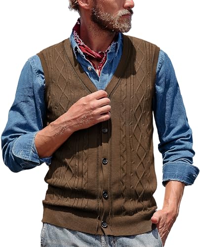 PJ PAUL JONES Men's Ultra Soft Sweater Vest V-Neck