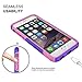 iPhone 6S Case, TOTU [Shockproof] Dual-layer Hybrid Candy Protective Updated Case for iPhone 6 (2014)/ iPhone 6S (2015), (indigo Violet / Light Rose)