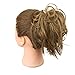 FORCUTEU Messy Bun Hair Piece Hair With Elastic Rubber Band Extensions Hairpiece Synthetic Hair Extensions Scrunchies Hairpiece for Women Golden Brown