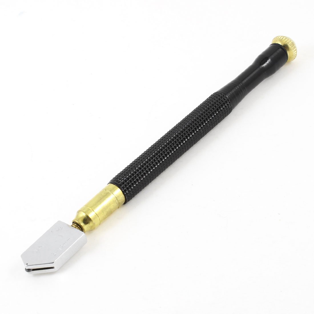 Sourcingmap Glass Cutter 5mm-12mm, Pencil Style Oil Feed Carbide Tip Black Metal Handle for Glass Tiles Mirror Cutting