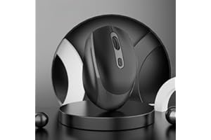 Wireless Mouse Ergonomic Mouse USB Receiver Battery-Powered Portable Computer Mice for PC, Laptop, Windows Right-Handed Batte