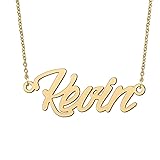 BYBWBL Kevin Name Pendant Necklace 18k Gold Plated