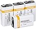 AmazonBasics 9 Volt Everyday Alkaline Batteries - Pack of 4 primary