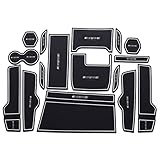 LFOTPP Honda Civic 2016 2017 Car Non-slip Interior Door Gate Slot Mats Cup Holder Pads Groove Mat Cushions (White)