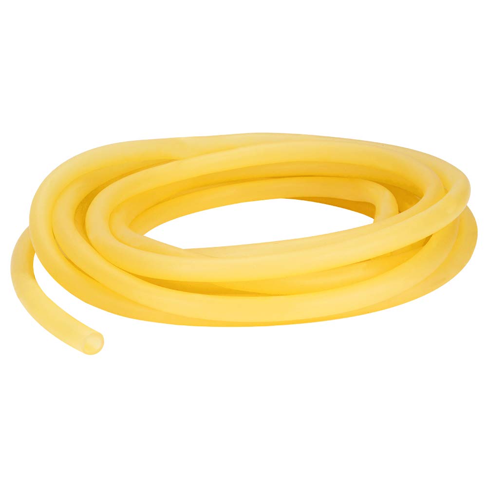 stonylab Rubber Tubing, Pure Latex Amber Tubing Natural Rubber Tube with 14 mm OD 10 mm ID Highly Elastic and Strong, 6 Meter