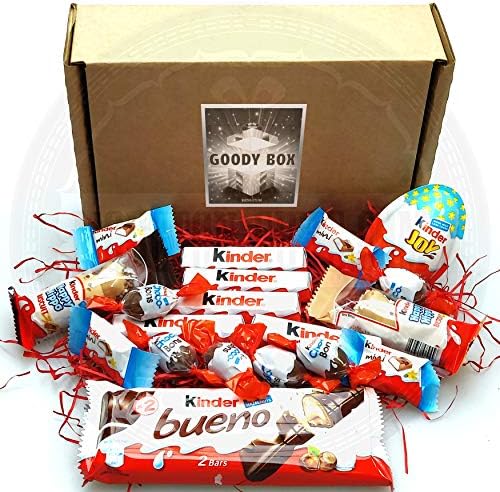 Kinder Goody Box - Kinder Bars, Joy Egg, Happy Hippos, Bueno, Choco-Bons and Minis Bars - by Moreton Gifts®