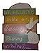 Glitter We Believe In The Easter Bunny Themed Hanging Door Wall Sign