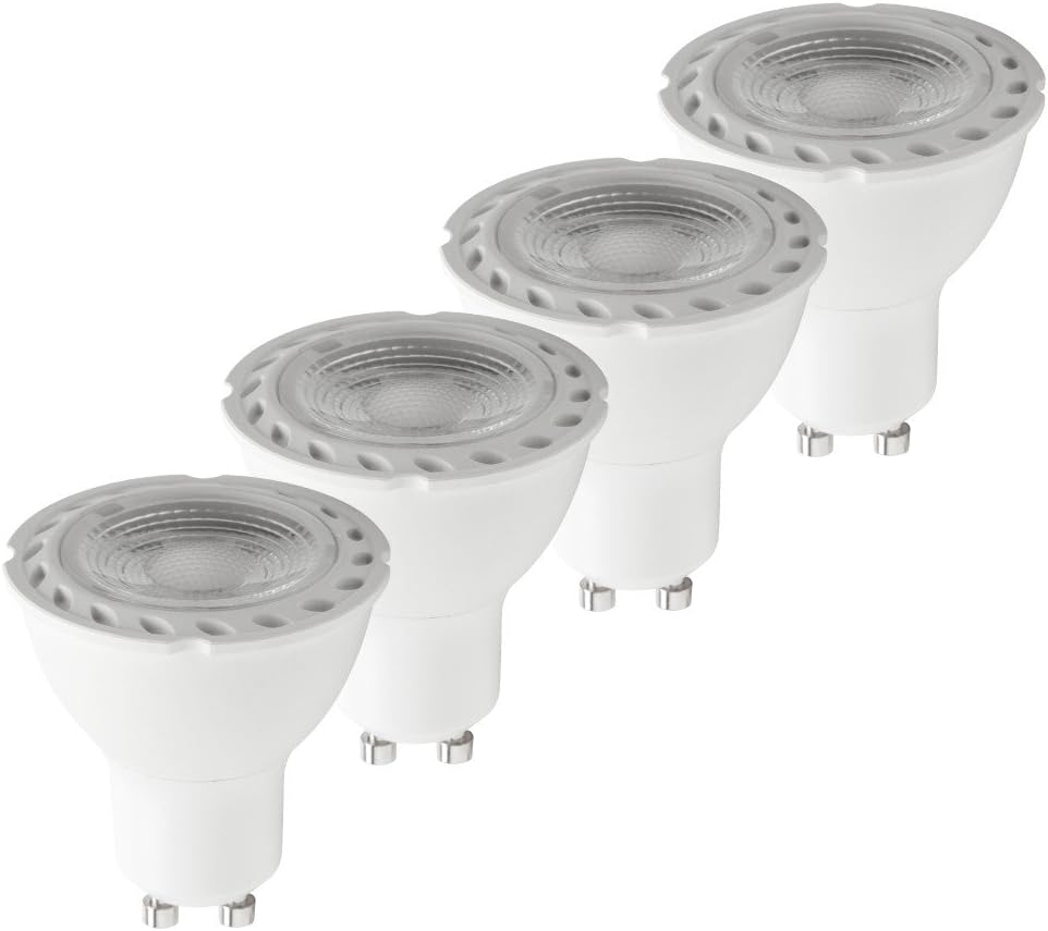 Müller-Licht LED Reflector Light Kit 400242 A Set of 4, 3 in 1 Comfort/DIM, White Plastic