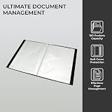 H&S A4 Display Folder with 100 Pockets Black Certificate Folder view 3