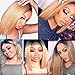 IVCoco 10A Glueless Ombre Blonde Human Hair Bob Wigs for Women Brazilian Straight 13X6 Bob Lace Front Wigs Middle Part Human Hair Short Wigs 2 Tone Lace Front Wigs Straight Short Bob Wig(10inch,1B-27)
