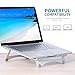 Adjustable Laptop Stand,Portable Notebook Riser,Multifunction Adjustable Desktop Holder,for All 11-15.6 Inch Mac Book,HP,Dell,IBM,iPad Tablet Heat Dissipation Using (Silver).thumb 1