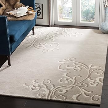 Safavieh Martha Stewart Collection MSR4623B Handmade Premium Wool Soft Grey Area Rug (5' x 8')