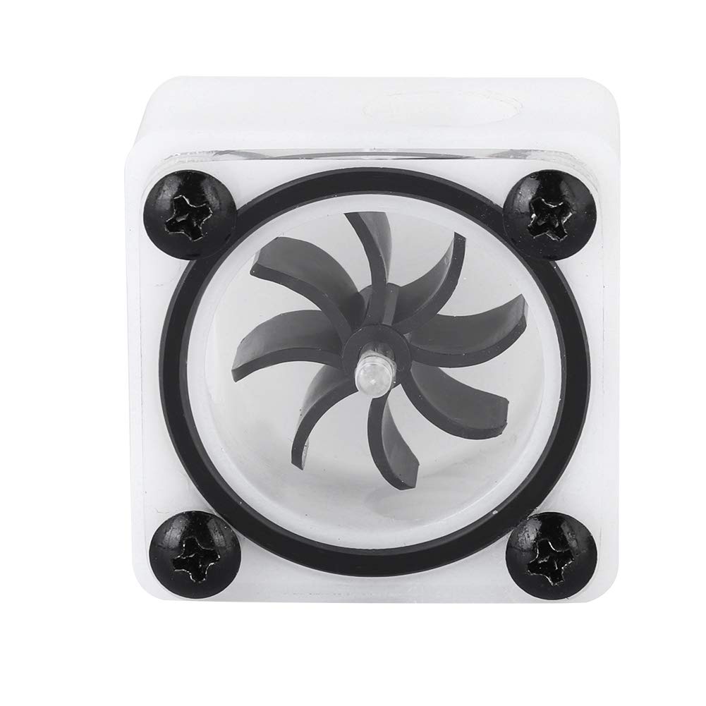 Flow Indicator, 2 Way / 3 Way Water Cooling Flow Meter Indicator Impeller Water Flow Meter for PC Computer Water Cooling System, G1/4 2 Points Thread Revolving Speed Flow Meter(3 Way)