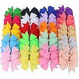 Fortop Boutique Ribbon Pinwheel Hair Bows Baby Grosgrain Bows With Clips For Teens Toddlers 20 Pairs