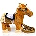 Toysery Kids Walking Pony Walk Along Toy Stuffed Plush Pony Toy, Realistic Walking Actions with Horse Sounds and Music (Battery Operated) Colors May Vary