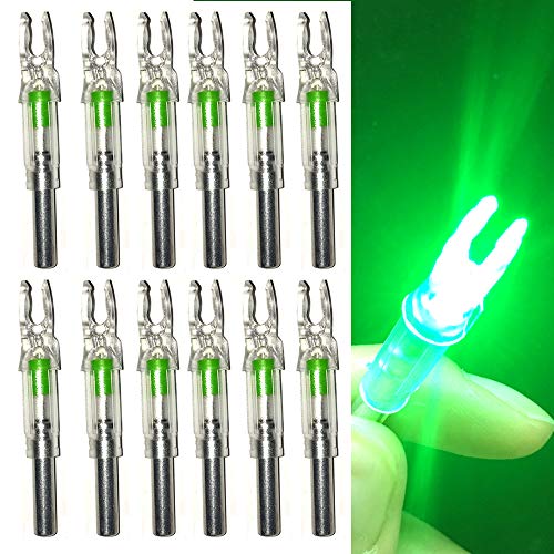 12PCS/lot LED Arrow Nock Lighted Nock Hunting Archery Nocks Lighted Led Arrow Nock Tail 0.244