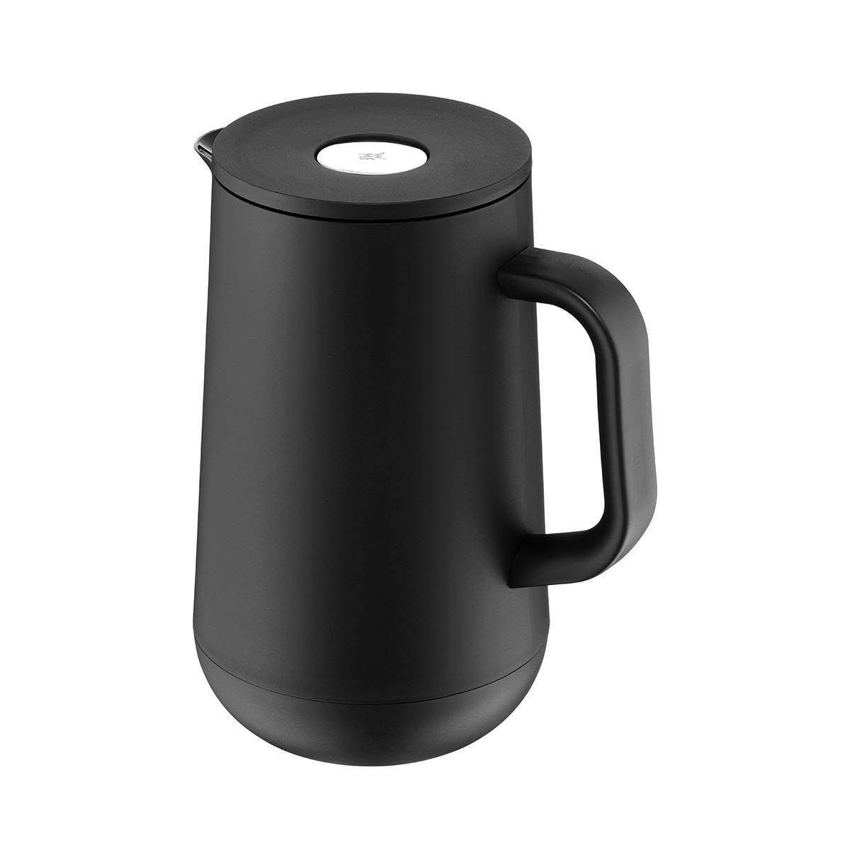 WMF 690687390 Impulse Thermos Jug 1 Litre Insulated Tea or Coffee Jug with Press Seal Keeps Drinks Cold & Warm for 24 Hours Black