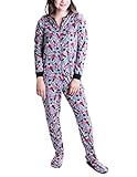 Caramel Cantina Juniors Women One Piece Zip PJS Footed Adult Onesie (Small, Nutcracker)
