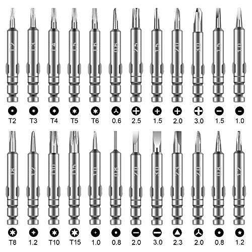 DAZAKA Brillenschraubenzieherset Feinmechaniker Mini Schraubendreher Set 25 in 1 Brillen Werkzeug mit Tragbarem… – Bild 3