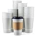 Disposable Coffee Cups With Lids - 16 oz To Go Coffee Cups (80 Set) With Sleeves and Tight Lids Prevent Leaks. Paper Hot Cup Holds Shape With Hot, Cold Drinks. Insulated to Protect Fingers from Heat!