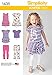 Simplicity 1435 Girl's Knits Only Dress, Shirt, and Capri Legging Sewing Patterns, Sizes 3-8