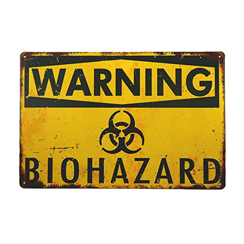 dingleiever DL- Warning Biohazard Hazard Sign Hazard Labels Novelty Metal Sign