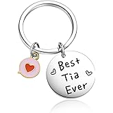 OWHOMS Tia Appreciation Keychain Aunt Wedding Keychain For Auntie Jewelry Sister Keychain Titi Keychain