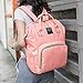 Yokstore Diaper Bag Backpack, Waterproof Nappy Bag for Mom and Dad, Maternity Diaper Bag Multipurpose Travel Backpack with Stroller Straps, Large Capacity, Pink Medium