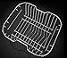 iPEGTOP Small Sink Dish Drying Rack with Rubber Feet, Kitchen Stainless Dish Drainer Organizer Over/In the Sink for Drying Glasses Bowls Plates