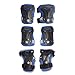 High Bounce Knee Pads and Elbow Pads with Wrist Guards Protective Gear Set for Biking, Riding, Cycling and Multi Sports Safety Protection: Scooter, Skateboard, Bicycle, Rollerblades (Blue, Adult)